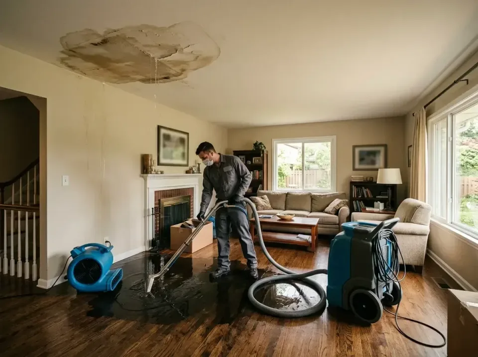 attic-pipe-burst-ceiling-drip-008 — frequently asked questions, Water Damage Restoration & Carpet Care in Wales, WI